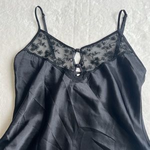 Black silk top